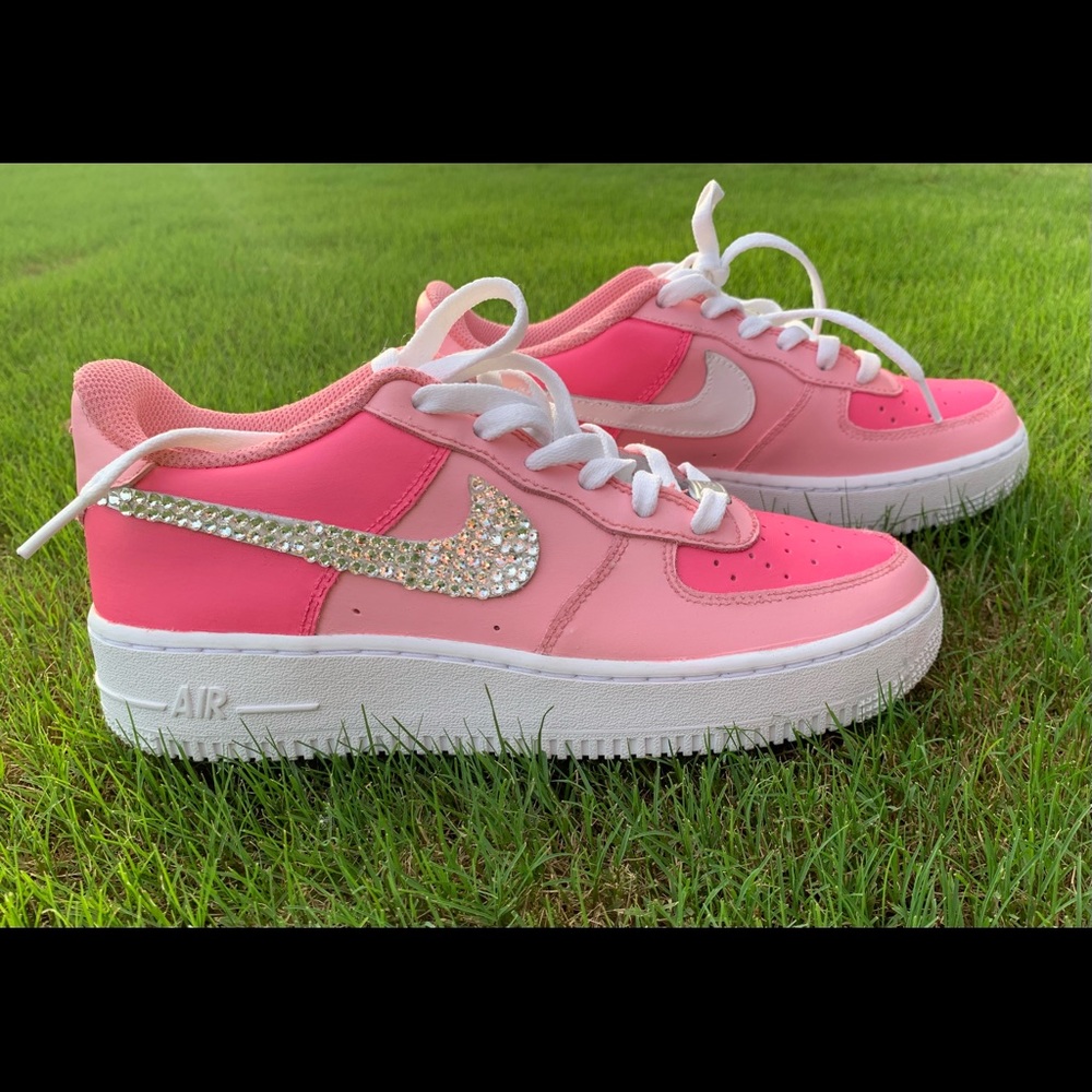 Nike Air Force 1 pink custom shoes for women girl